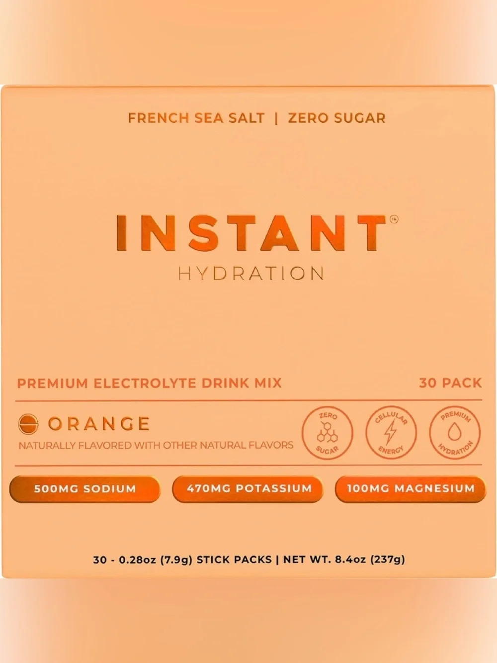 Instant Hydration Electrolyte Drink Mix – Orange